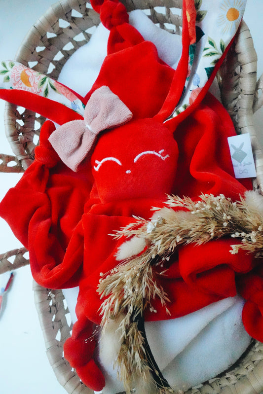 PROTOTYPE - Doudou Velours Câlin avec noeuds - Wild Flora