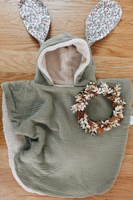 Poncho - Terracotta Petals