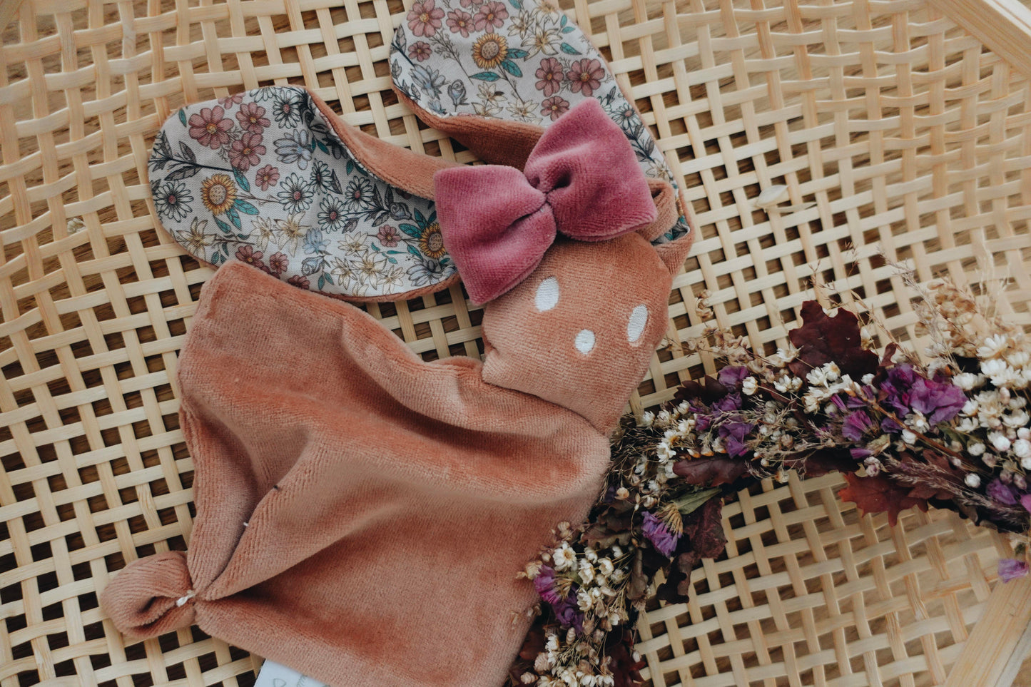 Bébé Doudou Velours - Fleurs des Champs