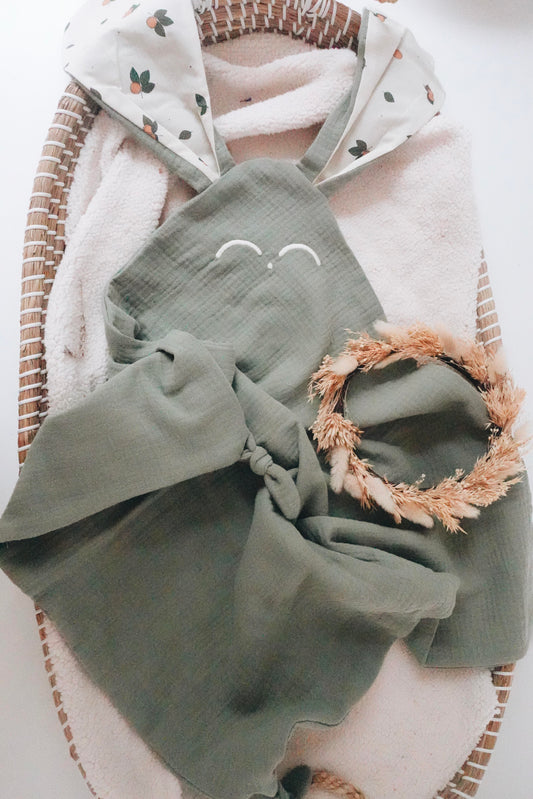 Couverture Lange Noeuds 60x60cm - Crème d'Abricots