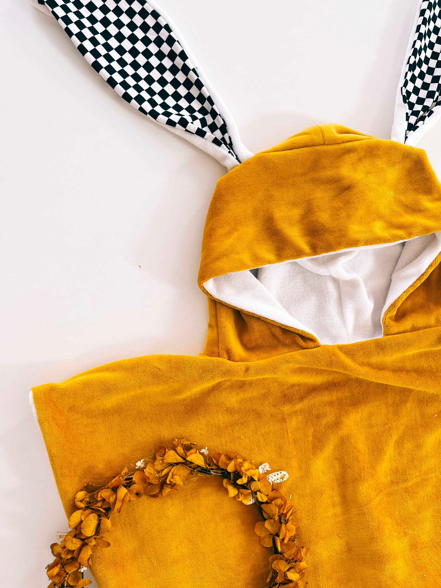 Poncho Bain Velours - Chessboard