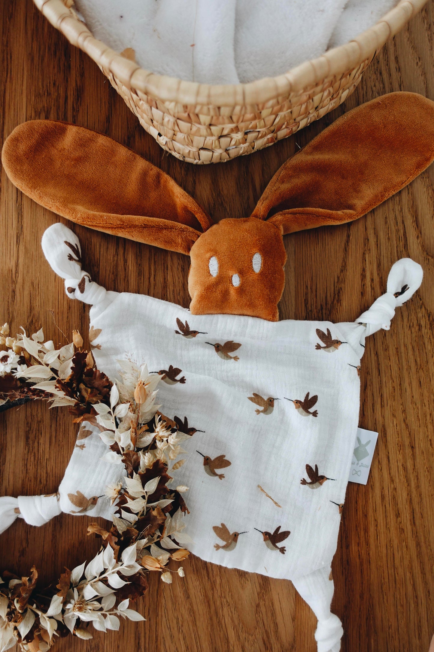 Doudou Mousseline Oiseaux