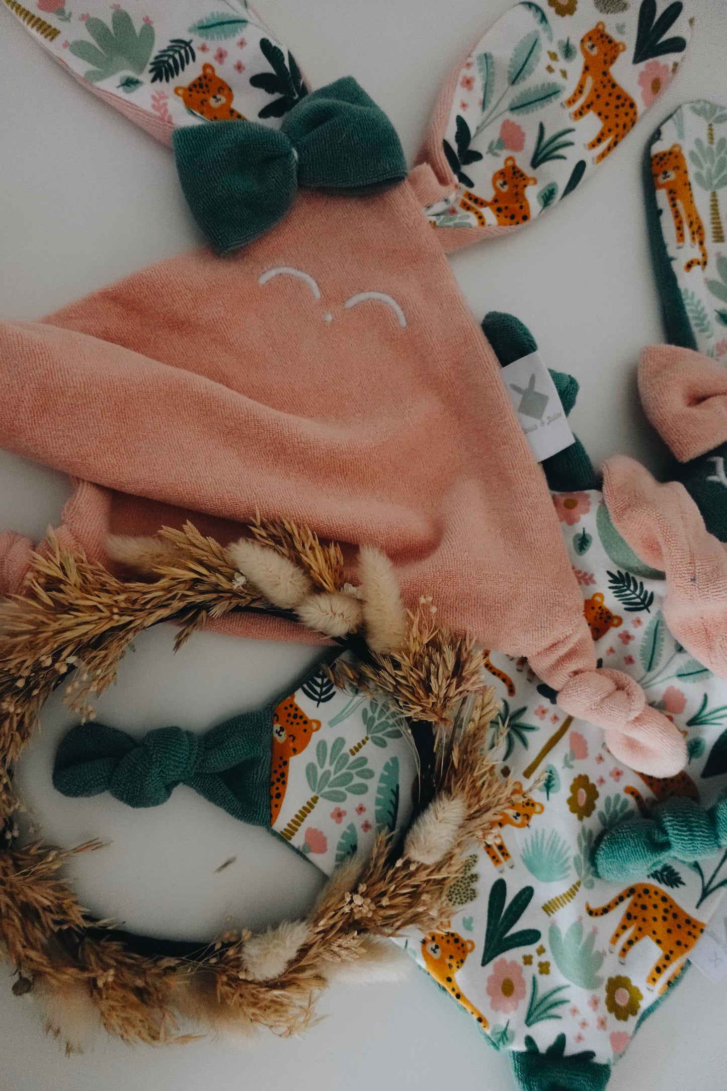 Doudou Eponge Mini Noeuds - Léopard