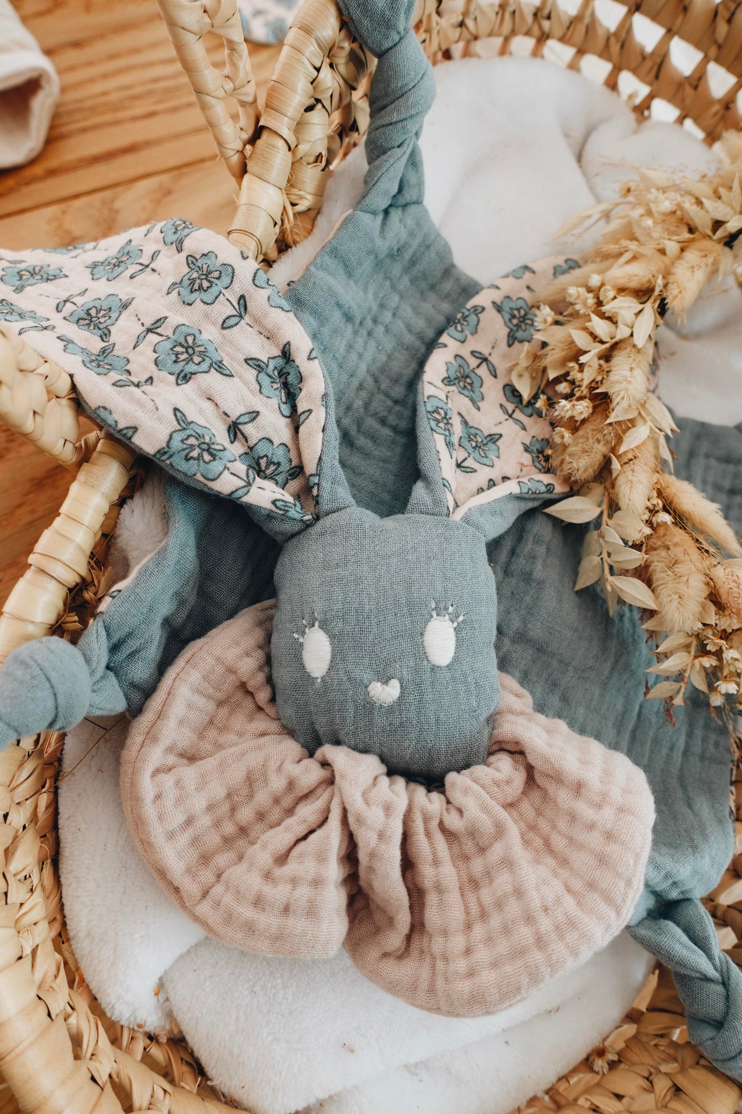 Doudou Lange Chouchou – Turquoise Petals