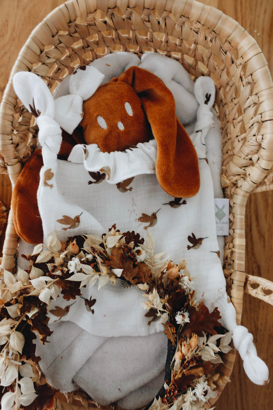 Doudou Mousseline Oiseaux