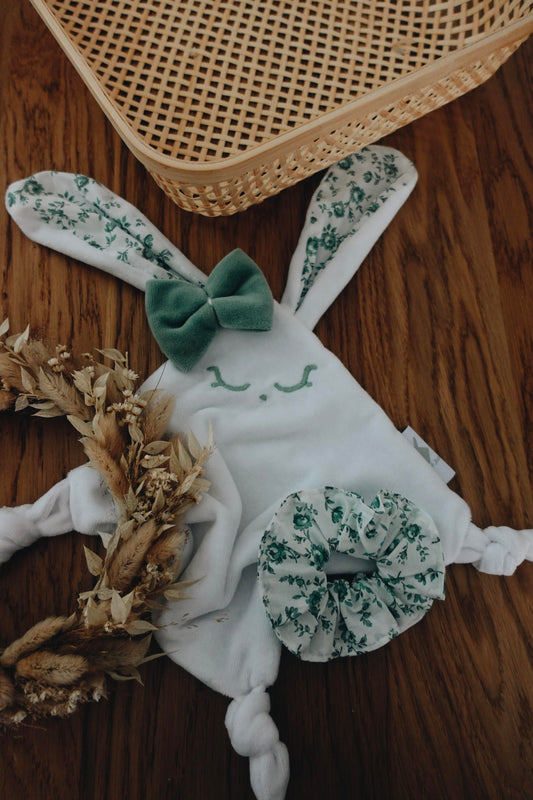 PROTOTYPE - Doudou Velours Mini Noeuds - Roses d'Antan