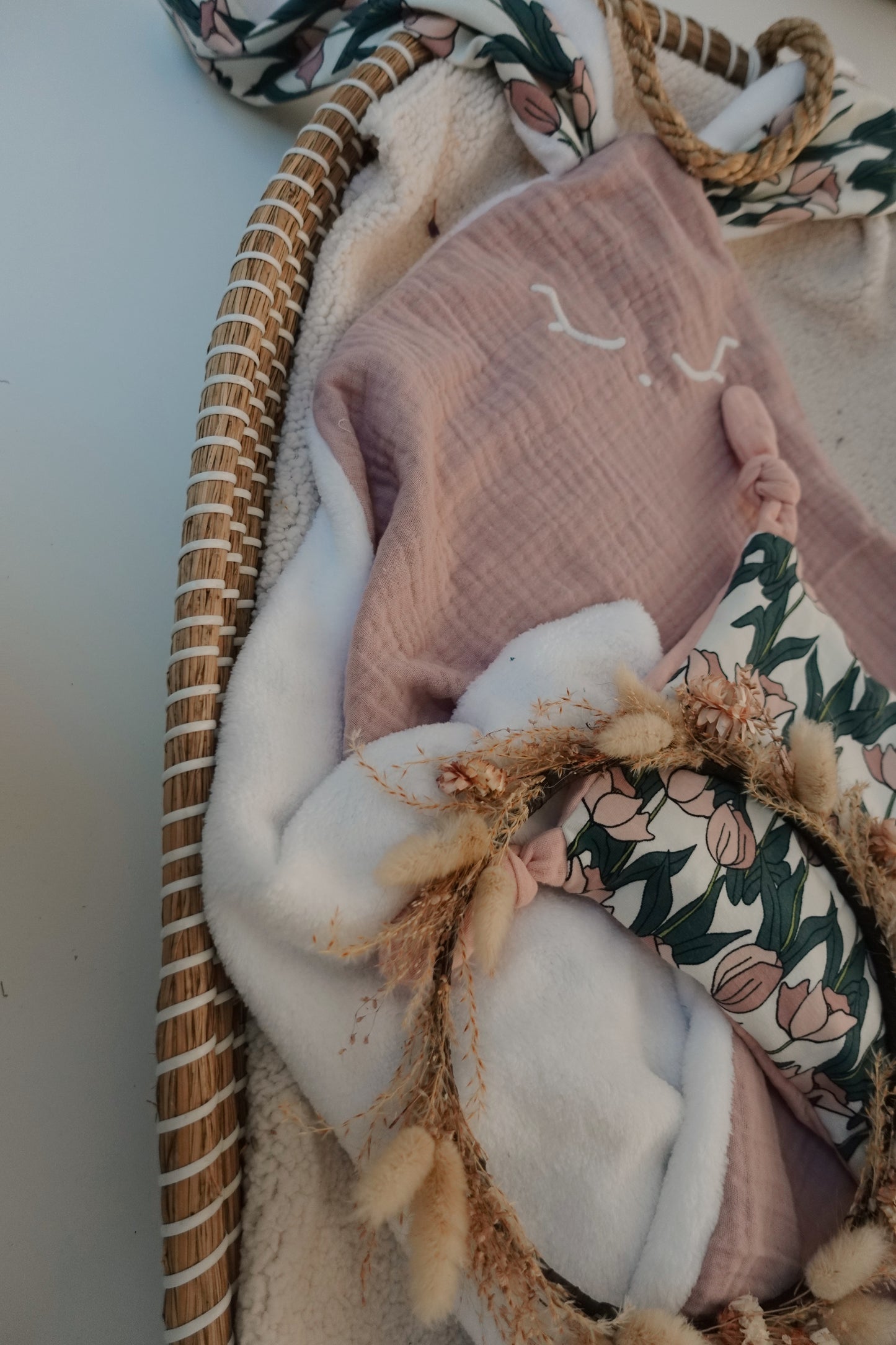 Couverture Lange 60x60cm - Tulipes