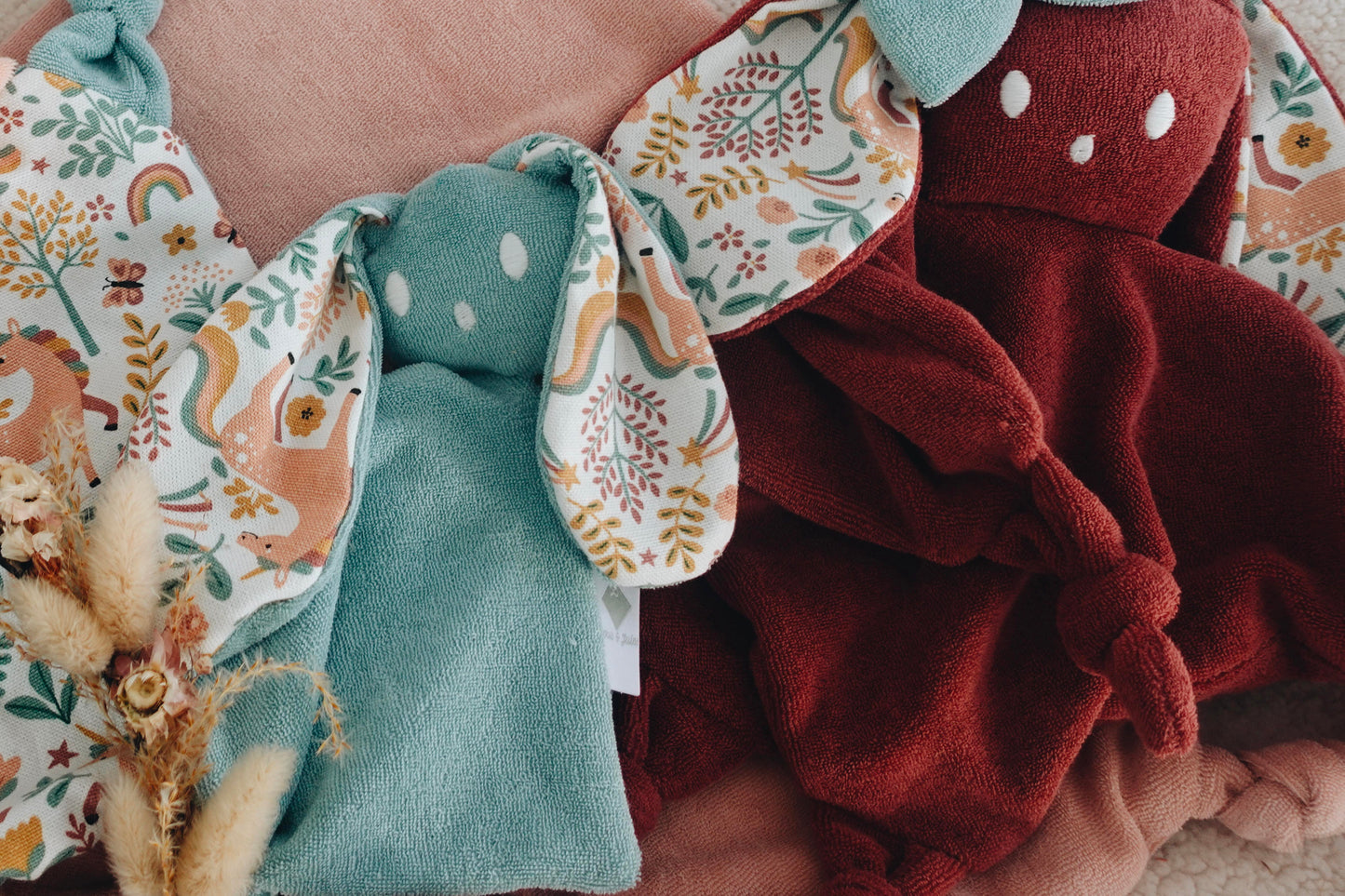 Doudou Eponge Câlin Noeuds - Licorne