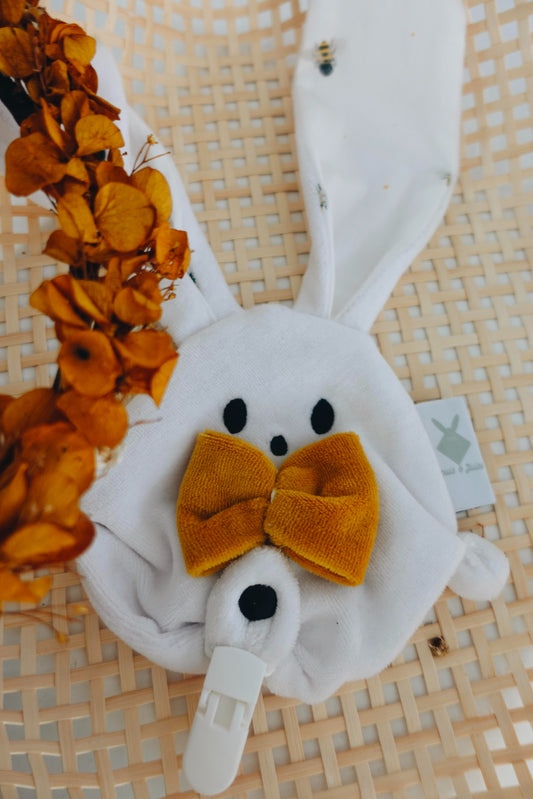 Attache-tétine Velours - Abeilles