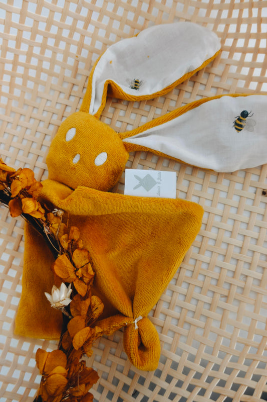 Bébé Doudou Velours - Abeilles