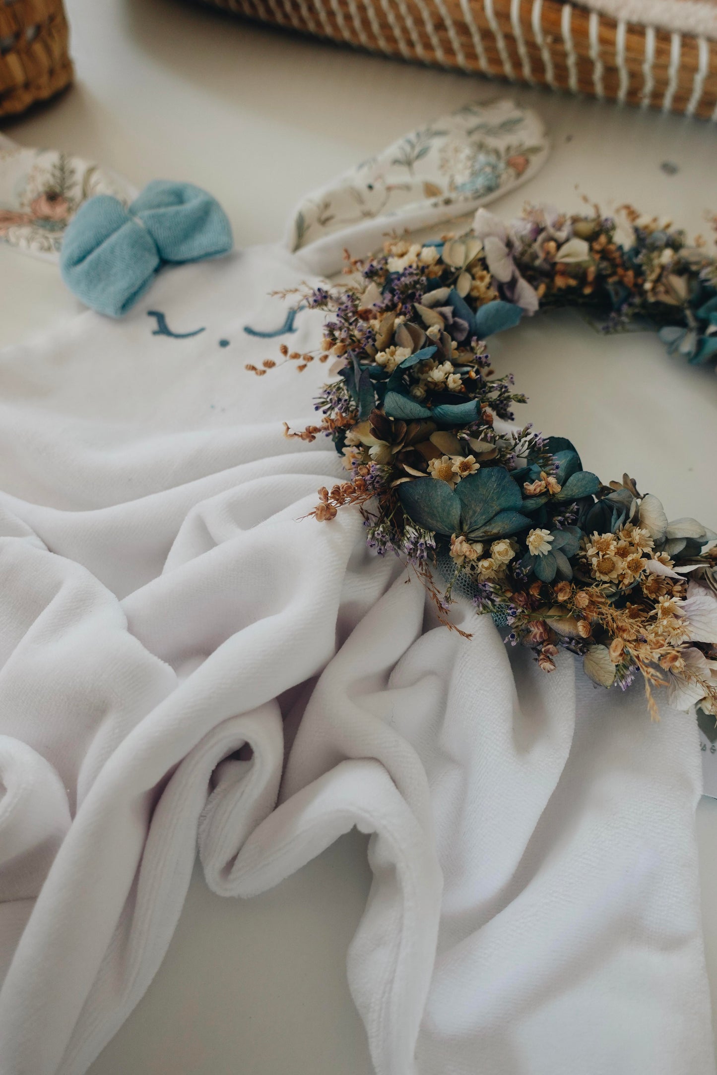 PROTOTYPE - Doudou Velours Cocooning Noeuds - Garden Bunnies