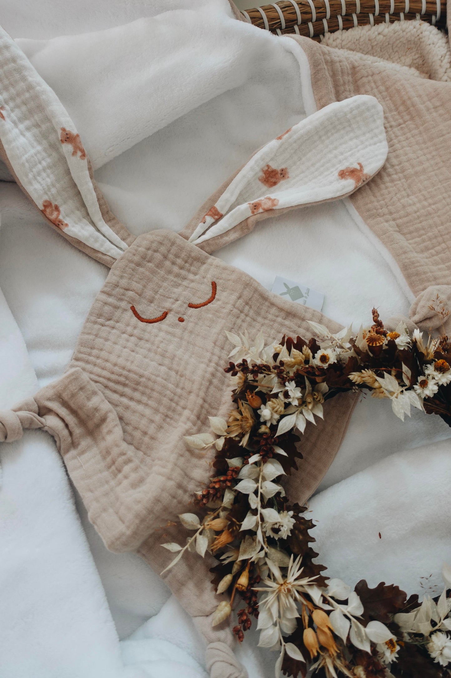 PROTOTYPE - Doudou Lange Mini Noeuds - Teddy Bear