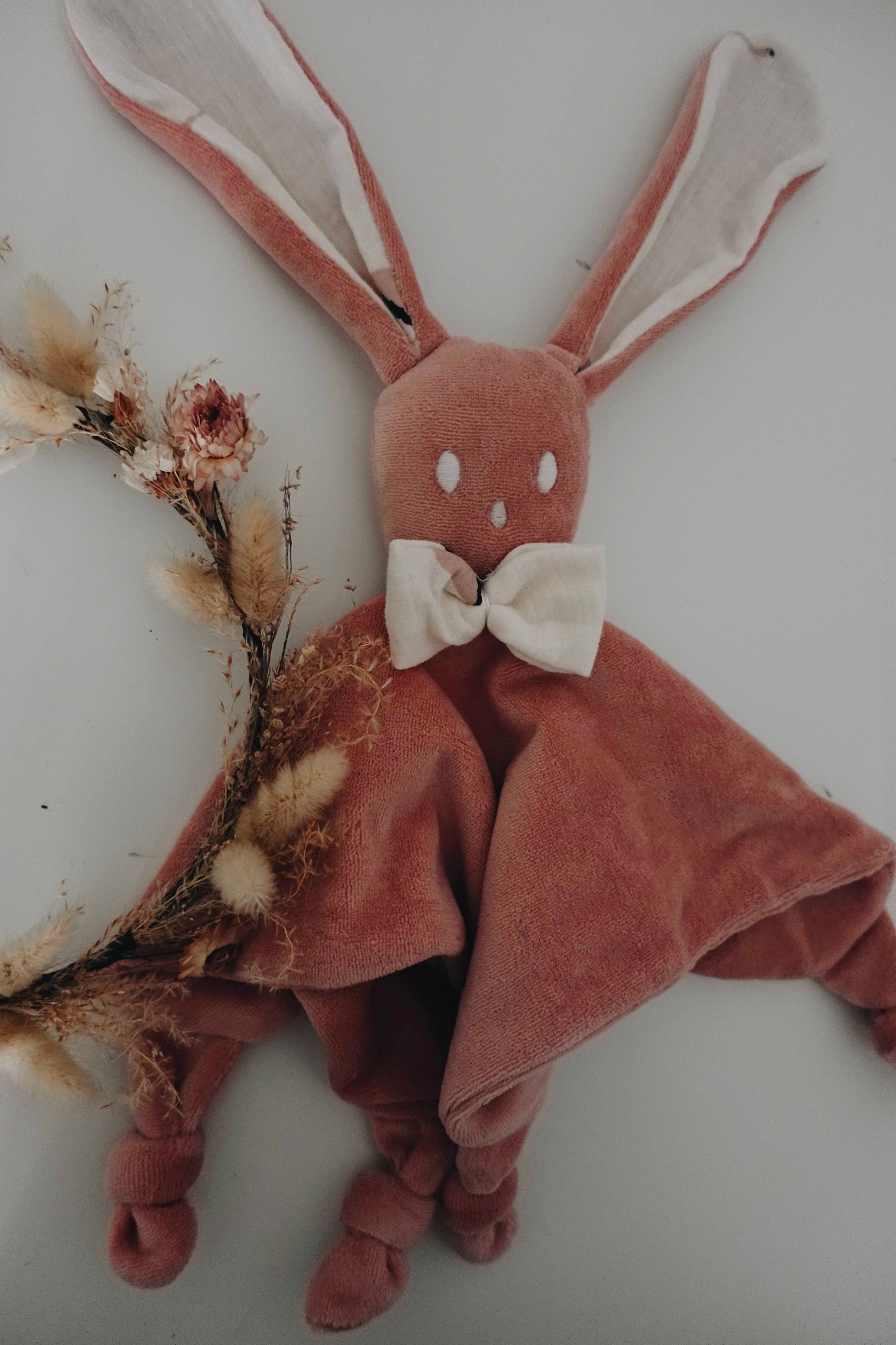 Doudou Velours Câlin Noeuds - Flamands Rose