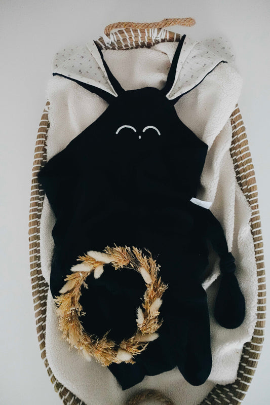 PROTOTYPE - Couverture Lange Noeuds 60x60cm - Blue Leaves