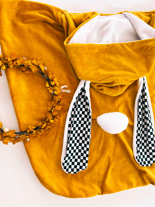 Poncho Bain Velours - Chessboard