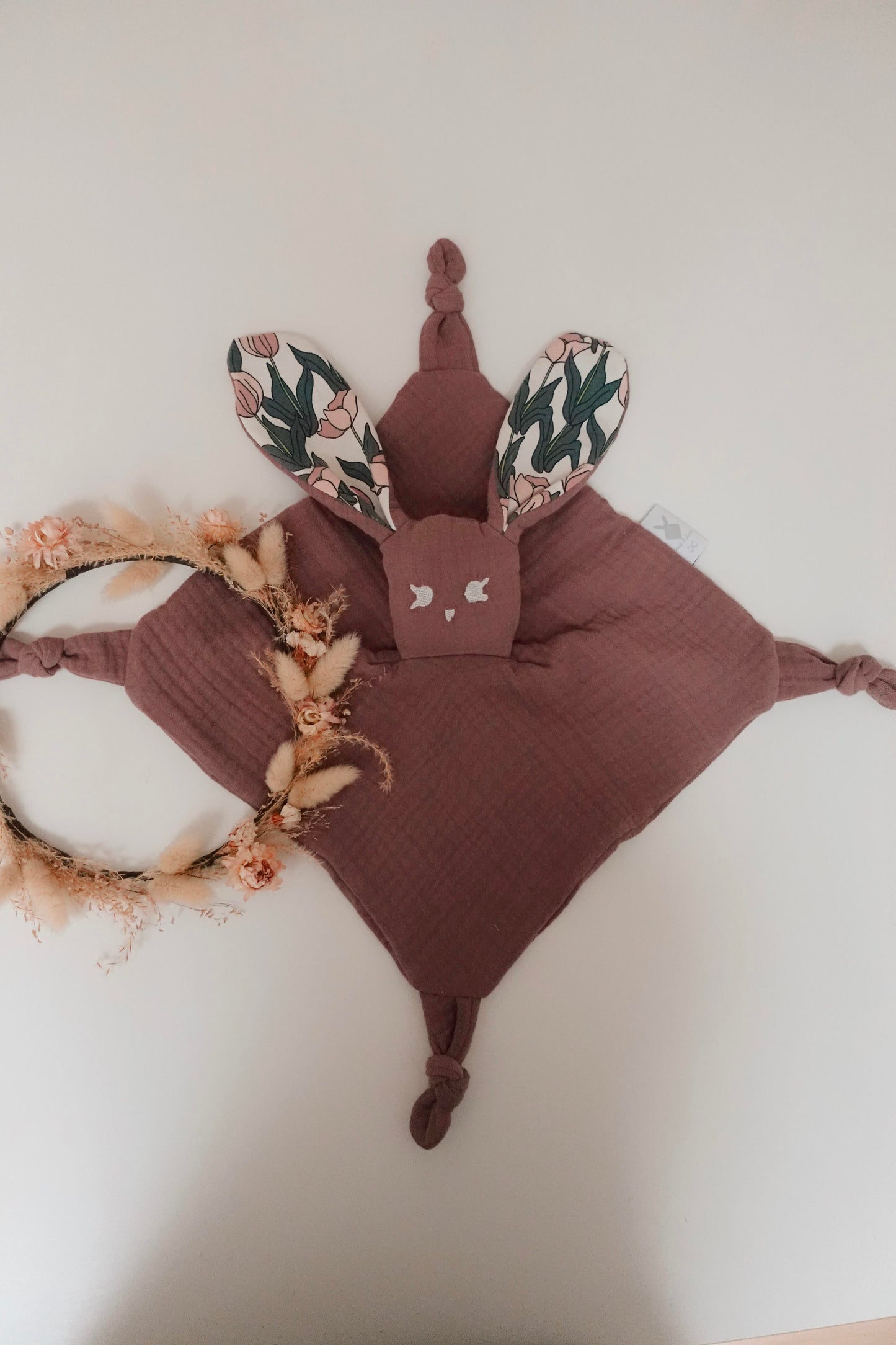 PROTOTYPE - Doudou Lange Câlin Noeuds - Tulipes