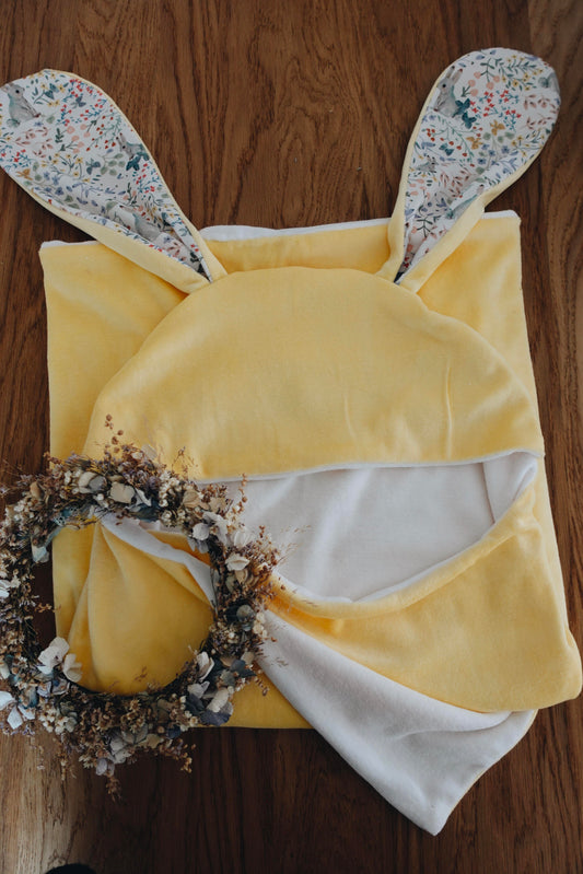 PROTOTYPE - Cape de bain Velours - Cottontails Blossom