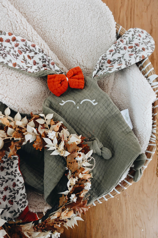 Doudou Lange Mini Noeuds - Terracotta Petals