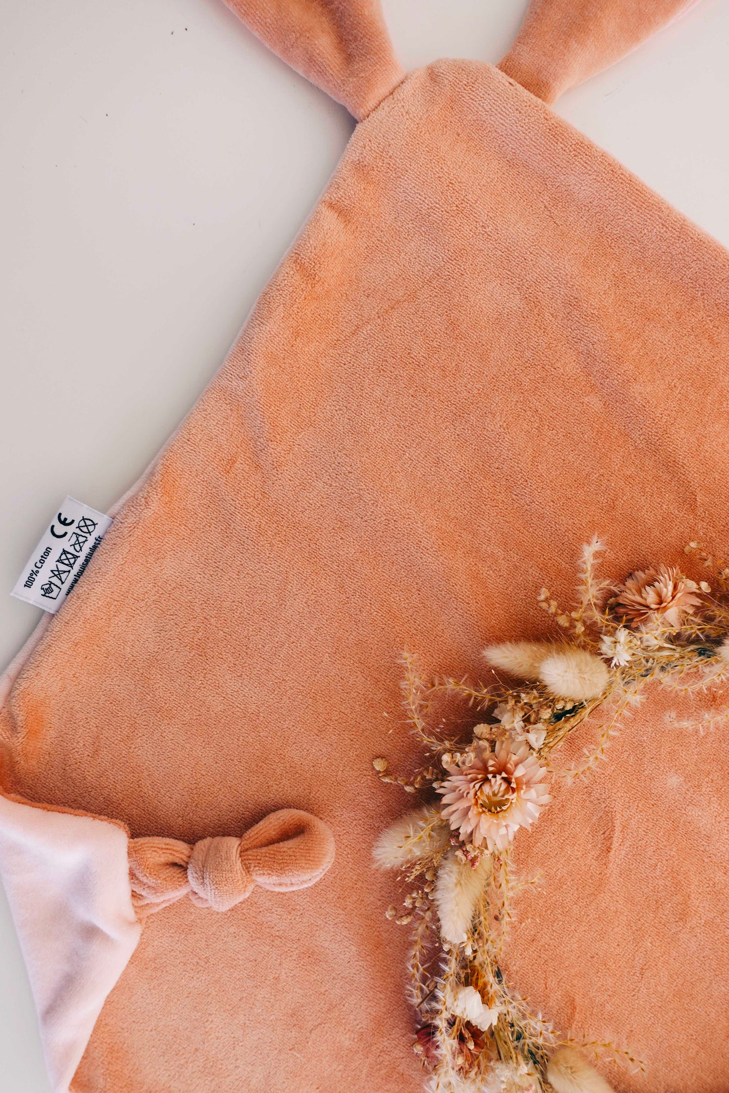 PROTOTYPE - Doudou Velours Cocooning Noeuds - Chamallow