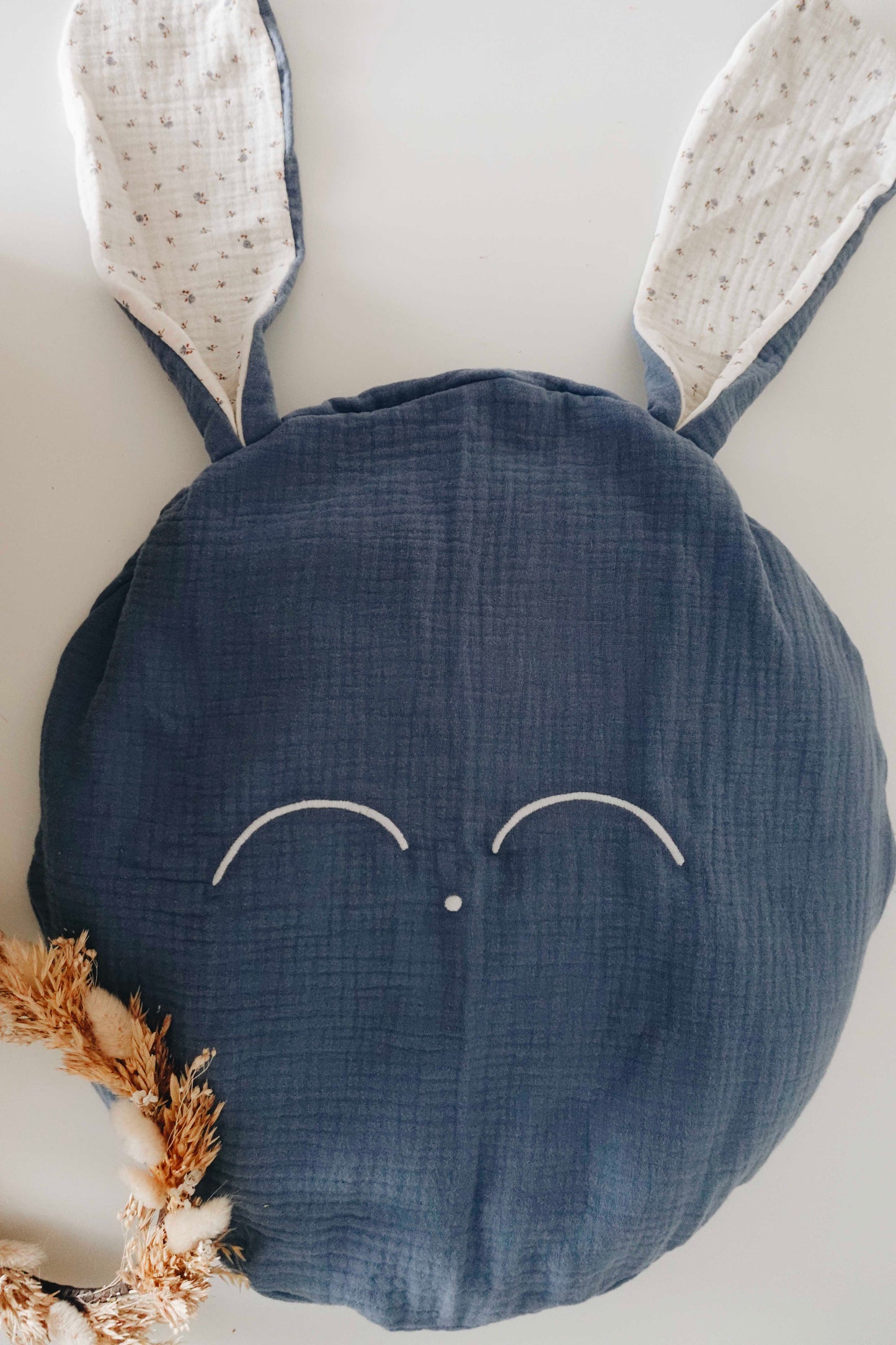 Petit Coussin Lange - Blue Leaves