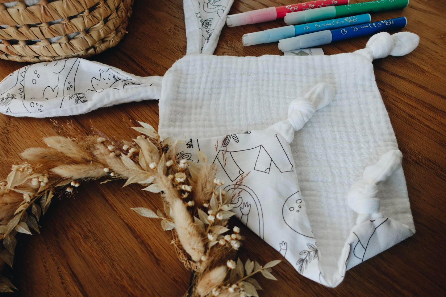 Doudou Lange Mini Noeuds - Coloriages Animaux