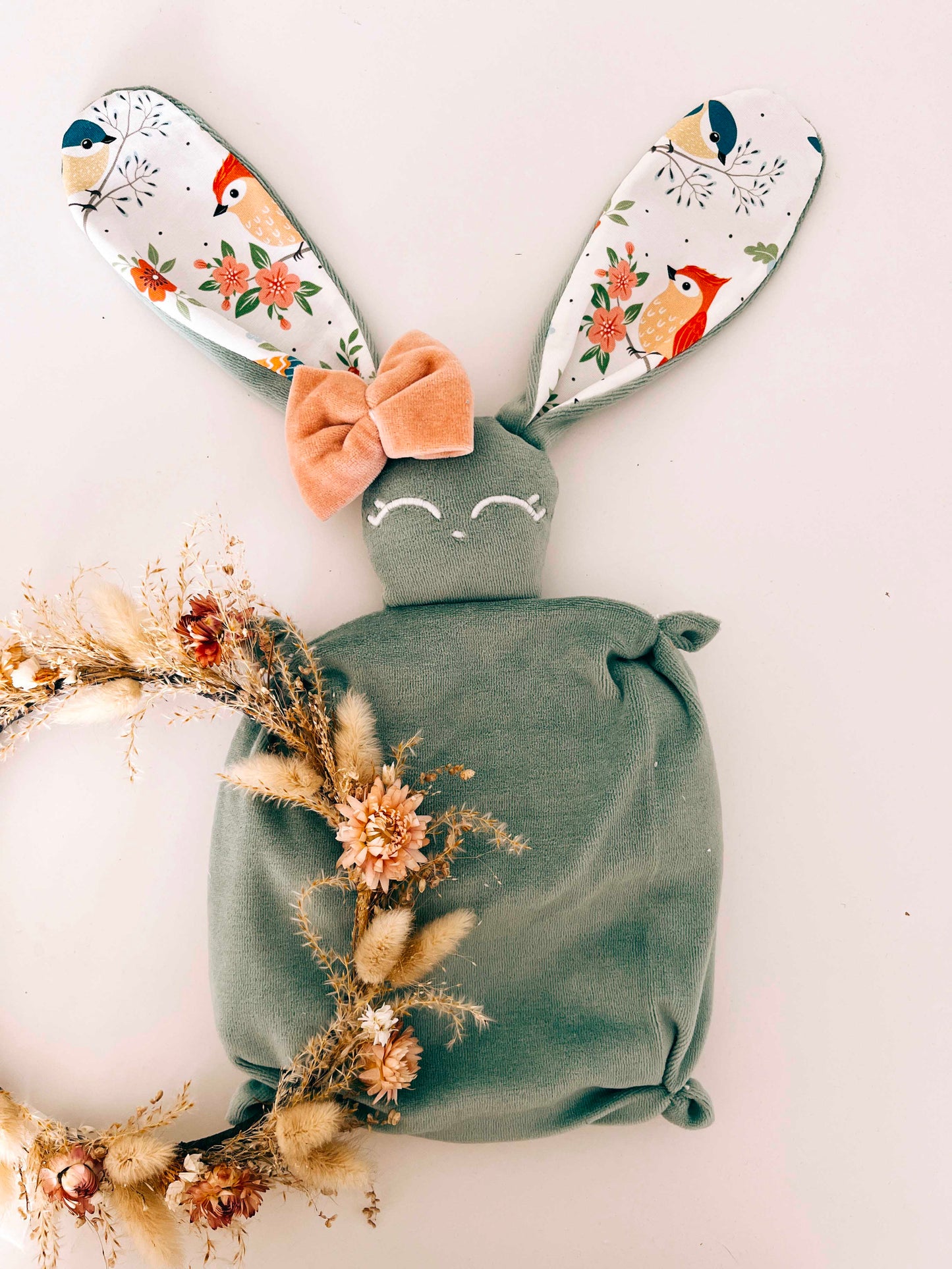 Bouillotte noyaux de cerise Velours - Singing Birds