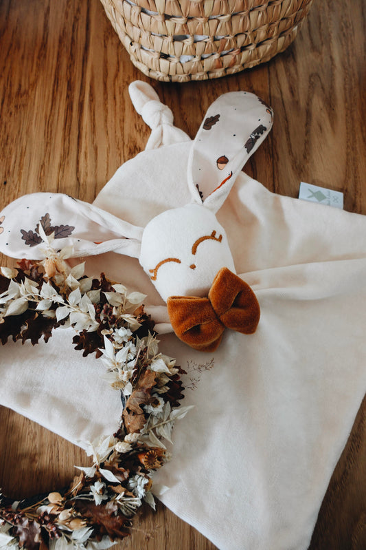 PROTOTYPE - Doudou Velours Câlin Noeuds - Ecureuil