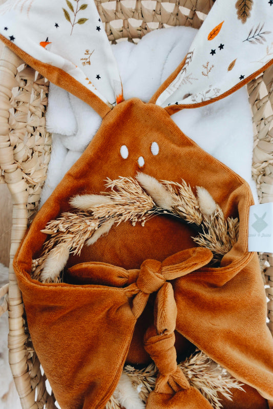 PROTOTYPE - Doudou Velours Classique Noeuds - Renards