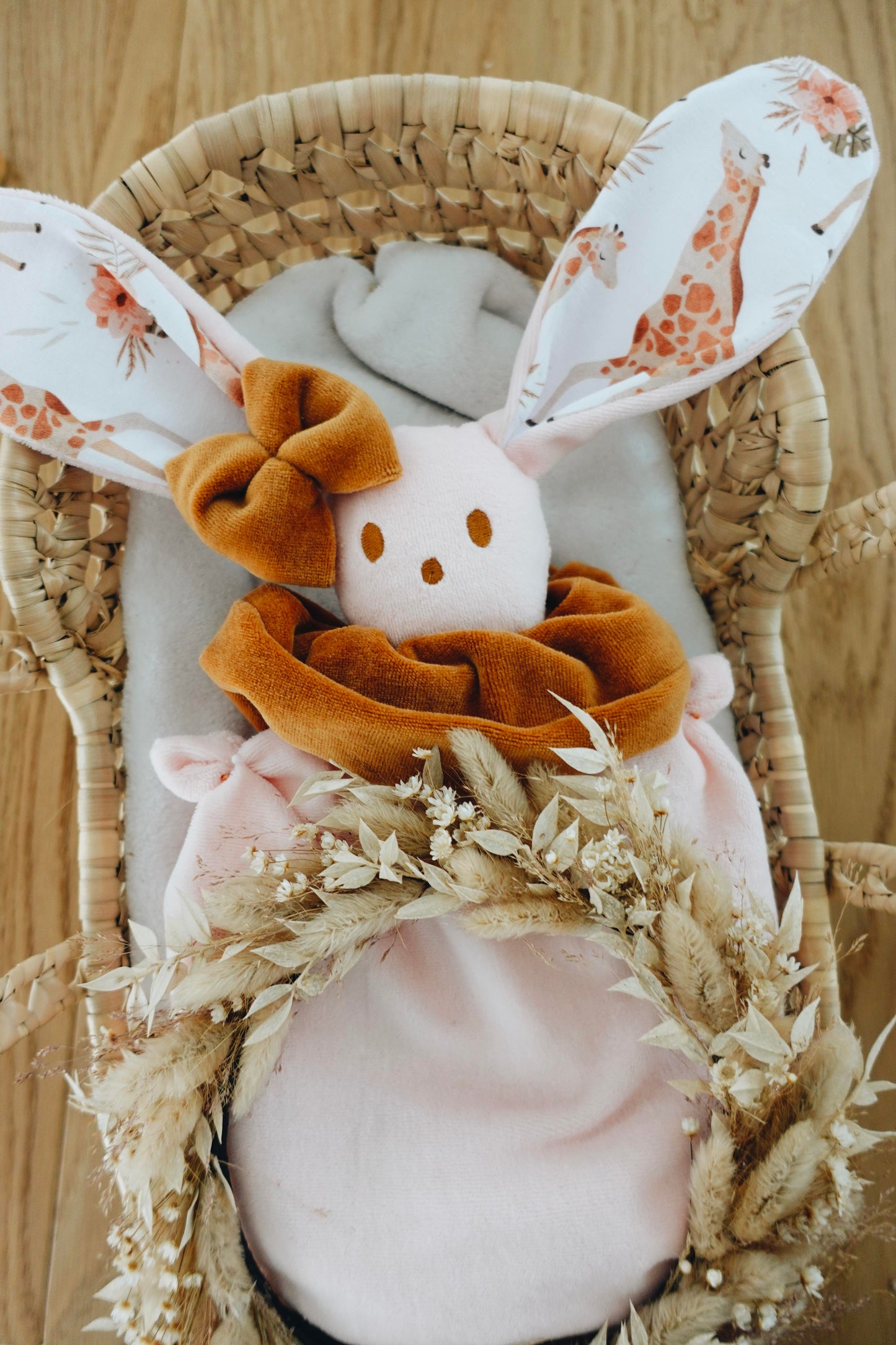 Bouillotte noyaux de cerise Velours - Girafes