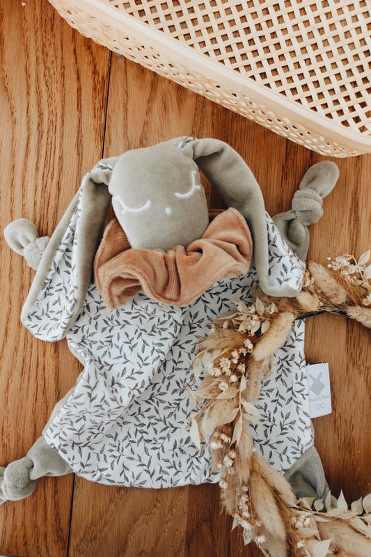 Doudou Velours Chouchou - Green Leaves