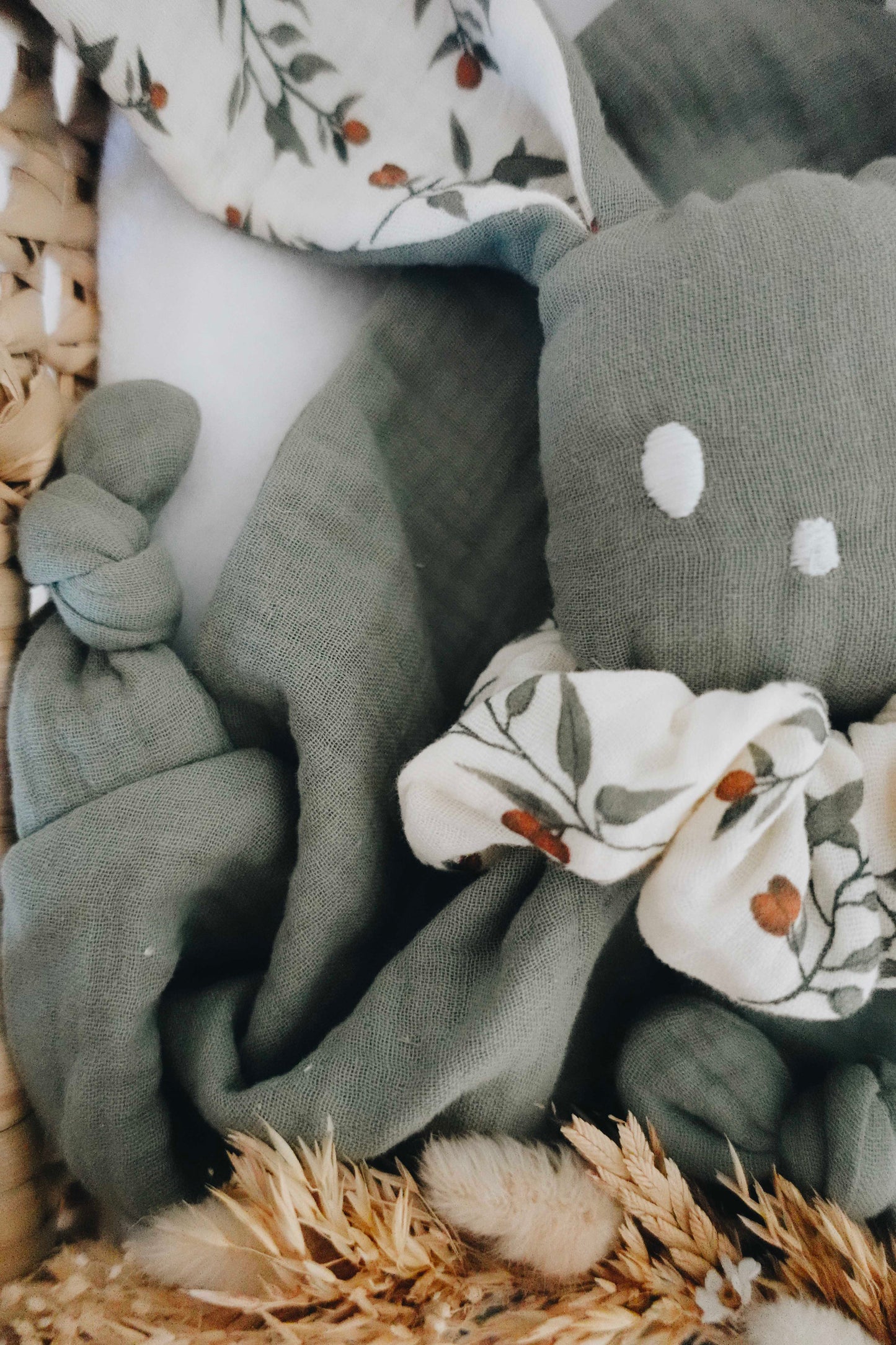 Doudou Lange Câlin Noeuds - Clémentines