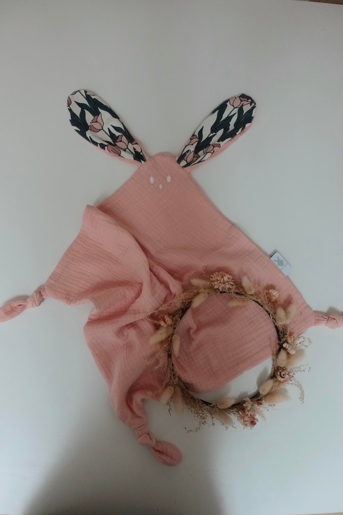 Doudou Lange Cocooning Noeuds - Tulipes