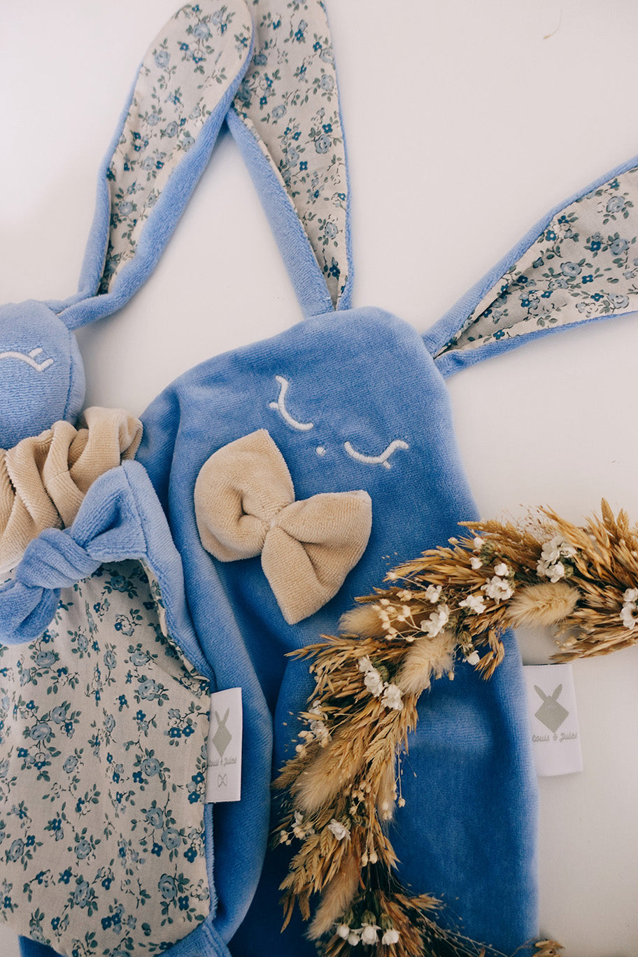 PROTOTYPE - Doudou Velours Classique - Bleu de Chine