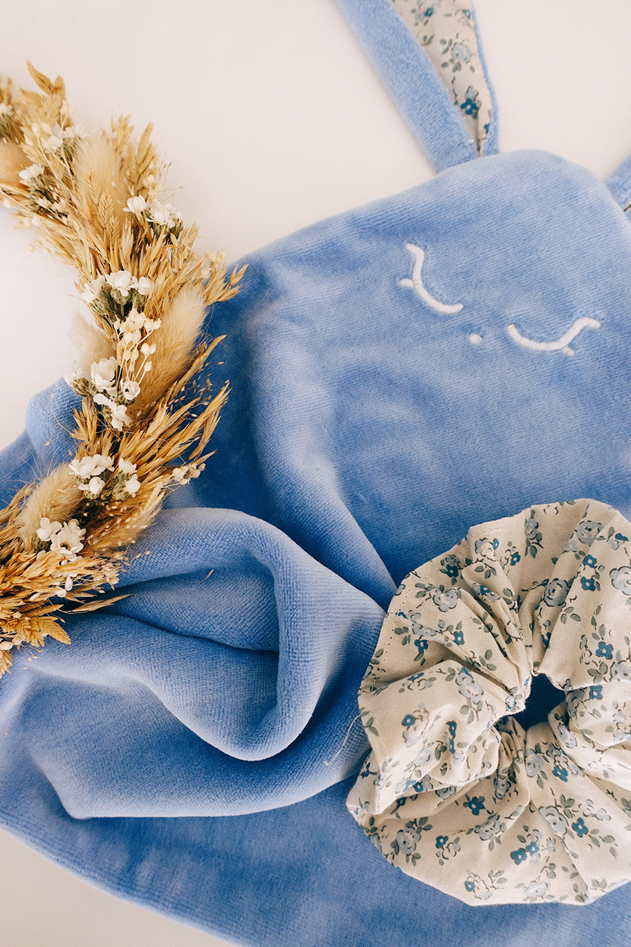 PROTOTYPE - Doudou Velours Classique - Bleu de Chine