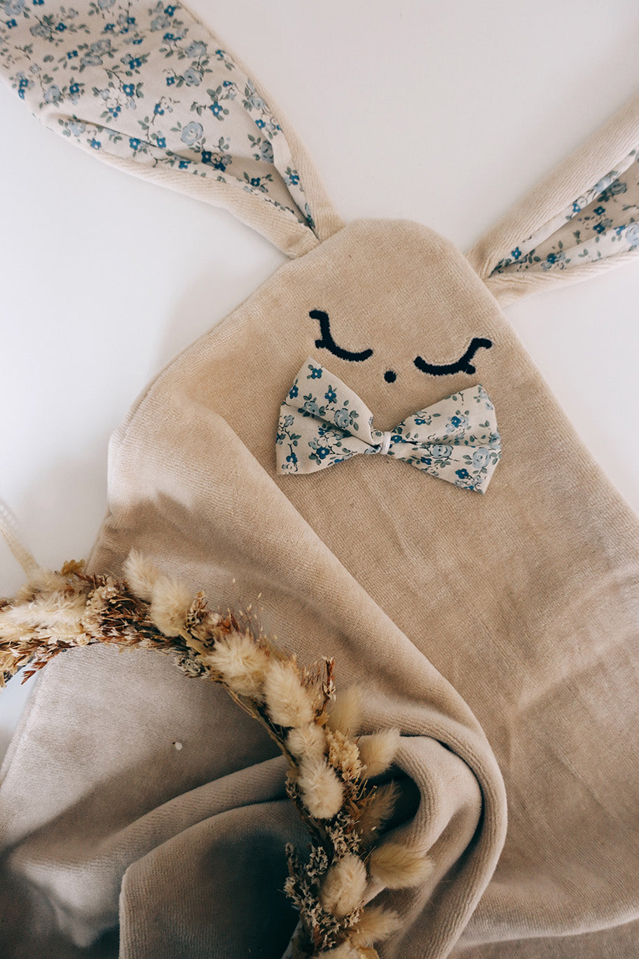 PROTOTYPE - Doudou Velours Cocooning - Bleu de Chine