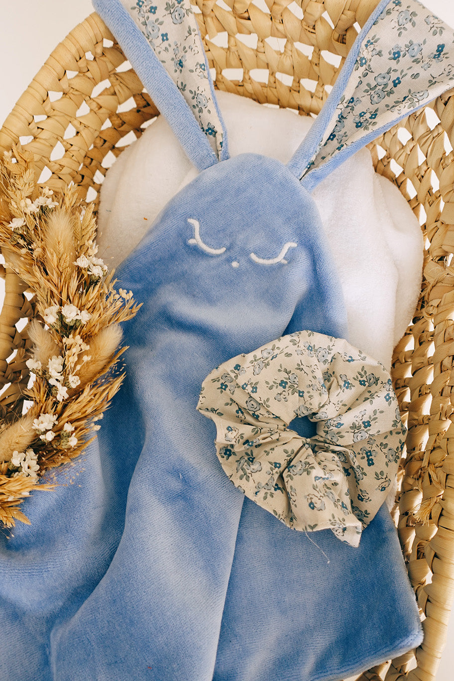 PROTOTYPE - Doudou Velours Classique - Bleu de Chine