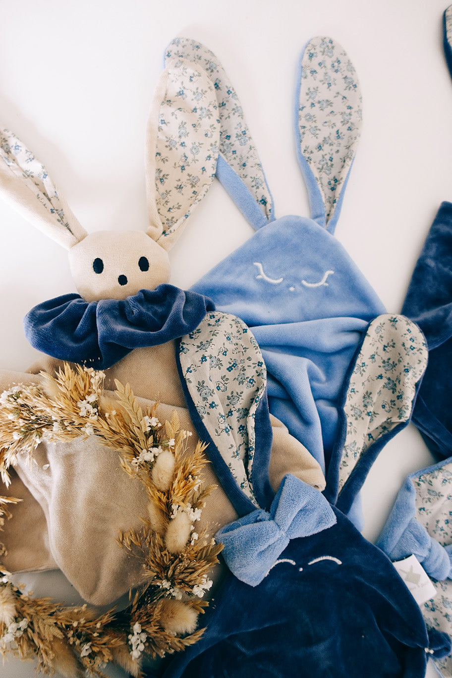 PROTOTYPE - Doudou Velours Classique - Bleu de Chine
