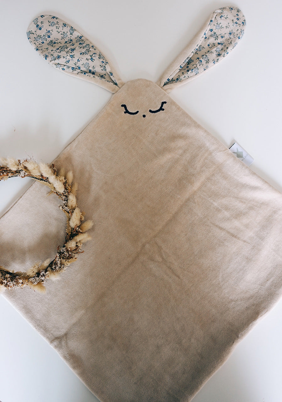 PROTOTYPE - Doudou Velours Cocooning - Bleu de Chine