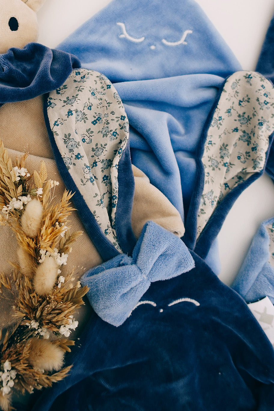 PROTOTYPE - Doudou Velours Classique - Bleu de Chine