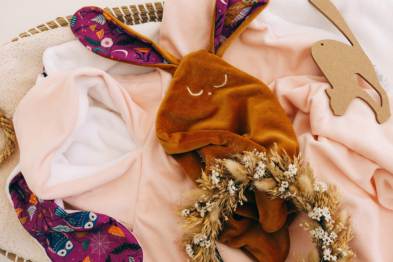 Doudou Velours Classique - Hiboux