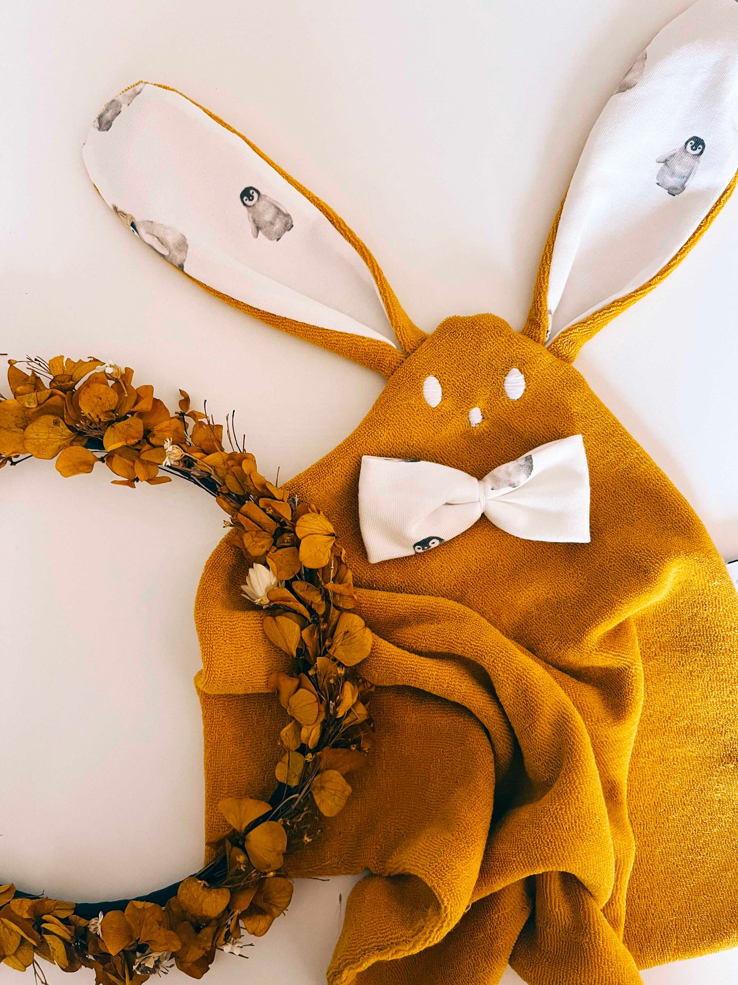 PROTOTYPE - Bouillotte noyaux de cerise Eponge - Pingouins Jaune