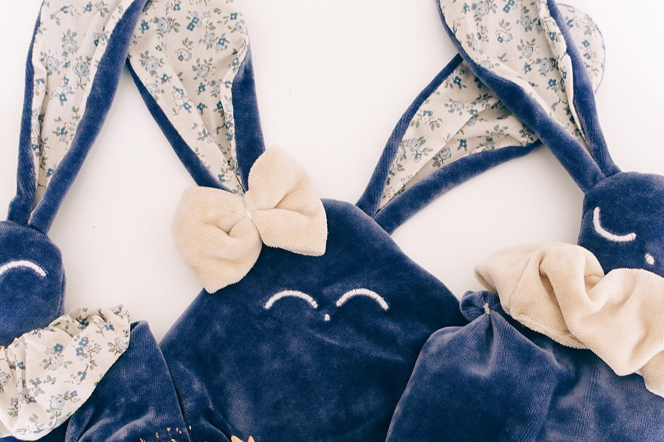 PROTOTYPE - Doudou Velours Mini - Bleu de Chine