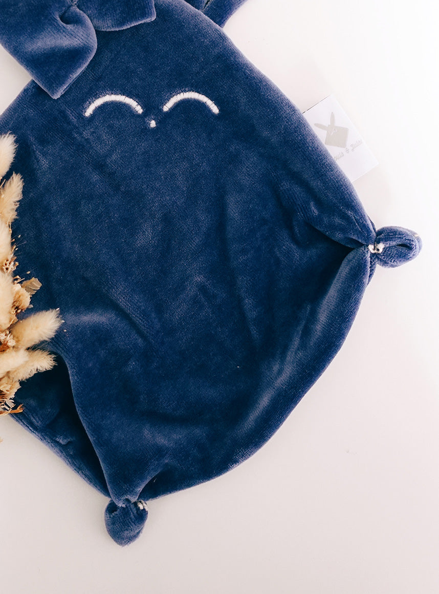 PROTOTYPE - Doudou Velours Mini - Bleu de Chine