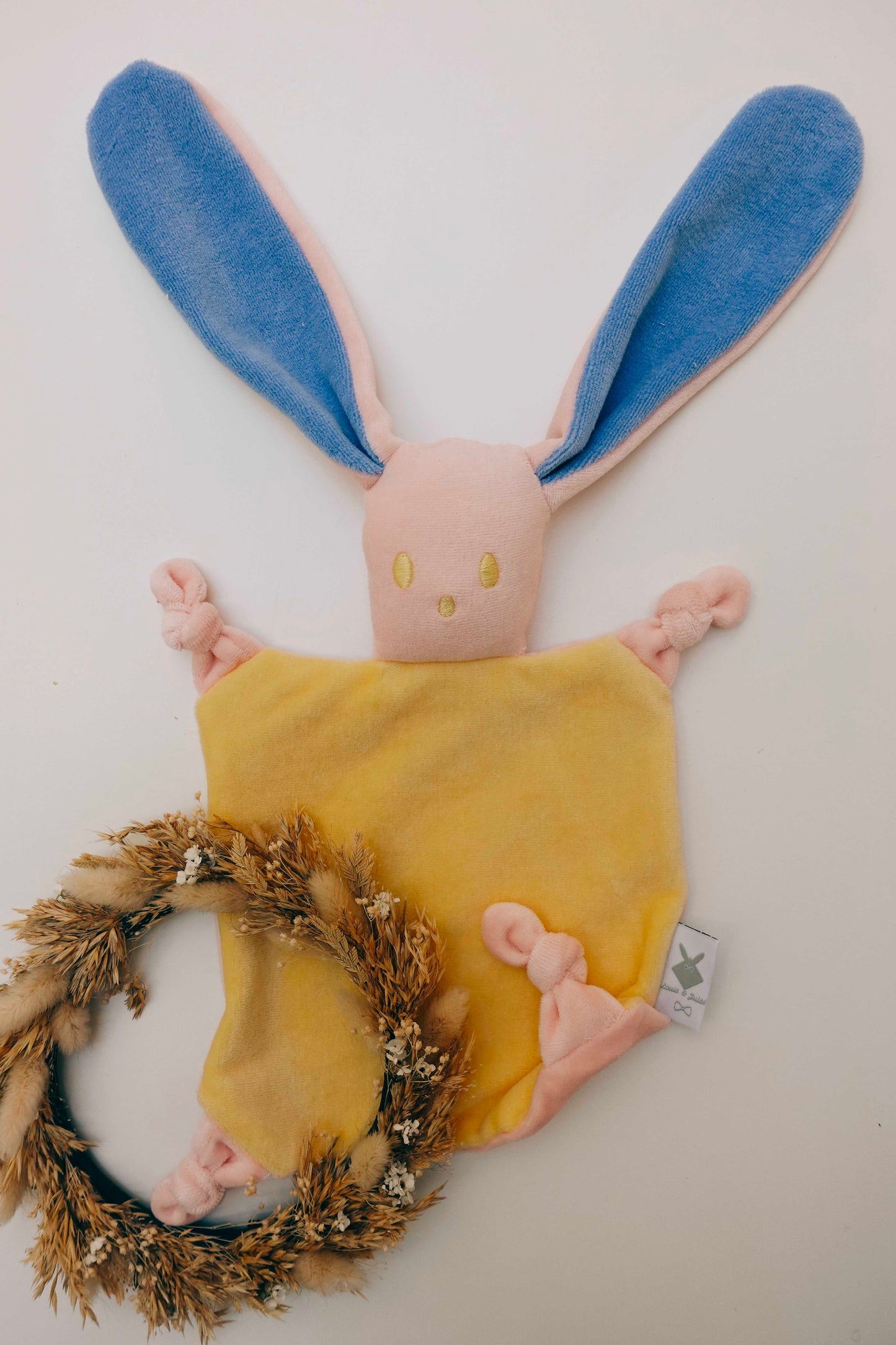 Doudou Velours Chouchou – Color Block Pastel Chamallow