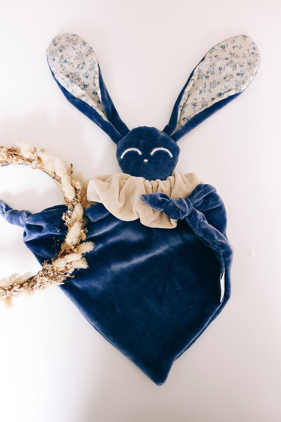PROTOTYPE - Doudou Velours Gaufrette - Bleu de Chine
