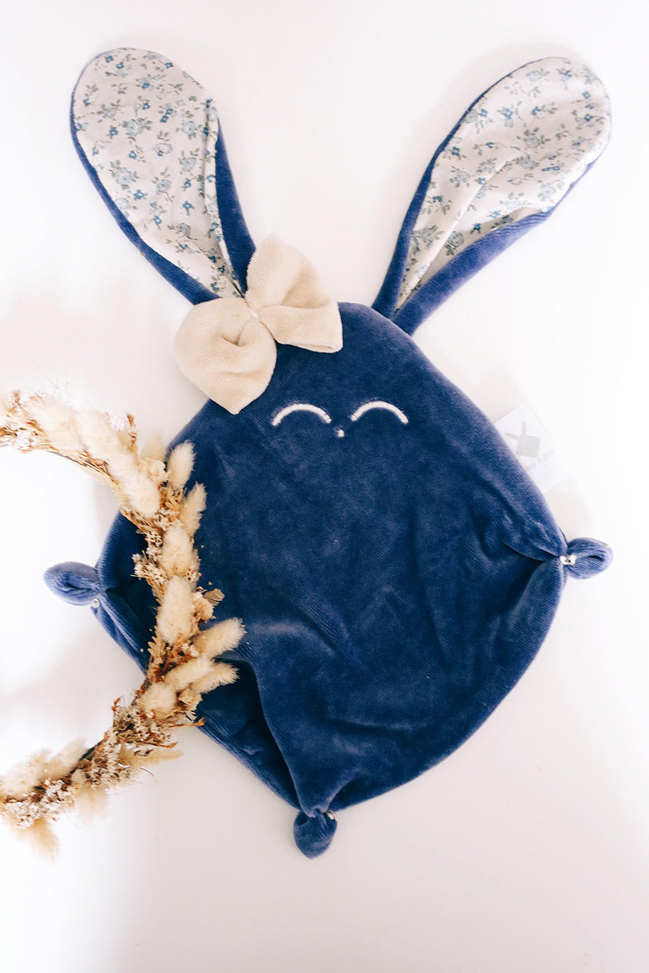 PROTOTYPE - Doudou Velours Mini - Bleu de Chine
