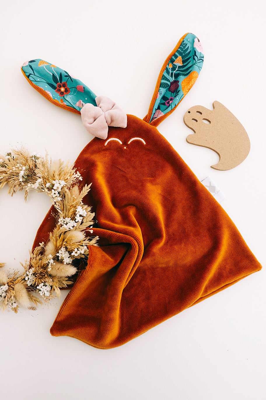 Doudou Velours Classique - Citrouille