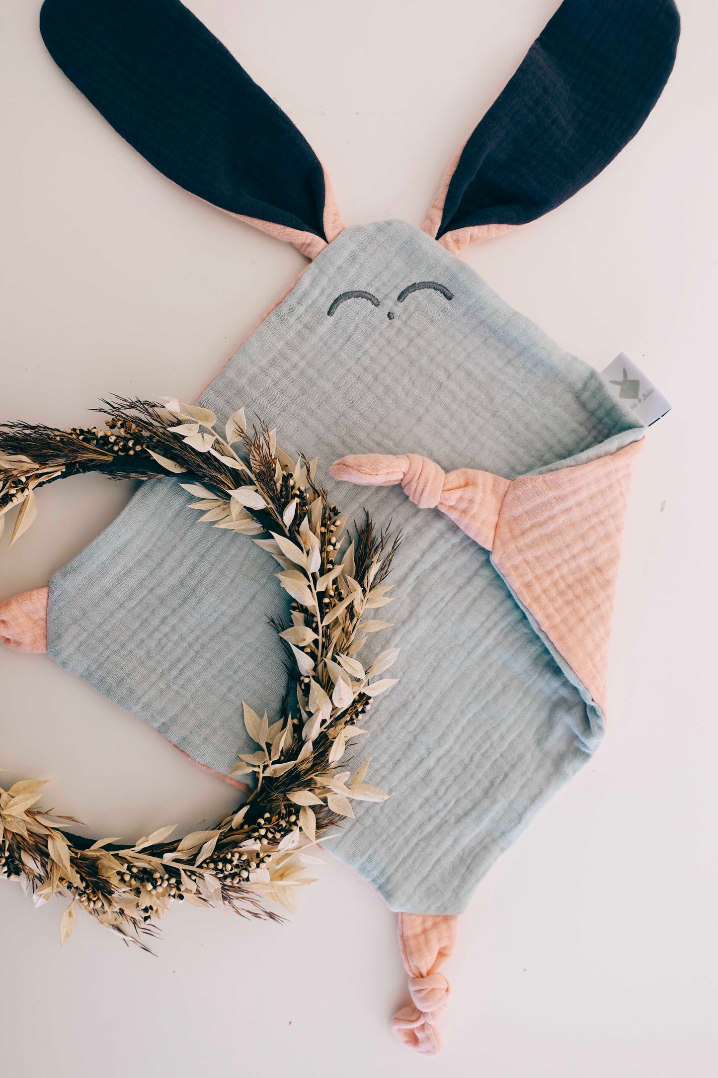 Doudou lange Classique Noeuds - Céleste