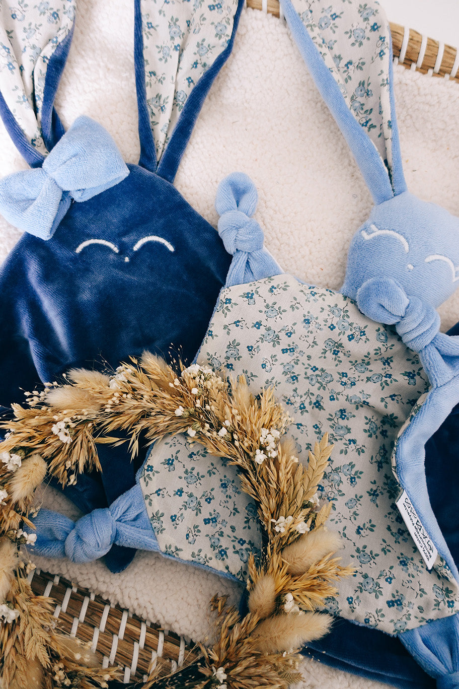 PROTOTYPE - Doudou Velours Mini - Bleu de Chine