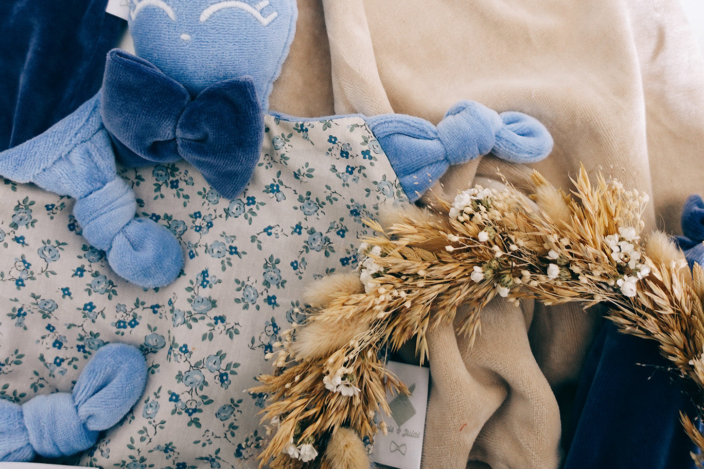 PROTOTYPE - Doudou Velours Chouchou – Bleu de Chine
